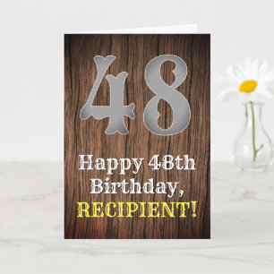 Carte 48e anniversaire : Pays inspiré par l'Ouest Look, 