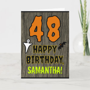 Carte 48e Anniversaire : Thème effrayant d'Halloween, no