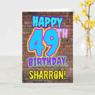 Carte 49e anniversaire - Amusant, Graffiti urbain inspir
