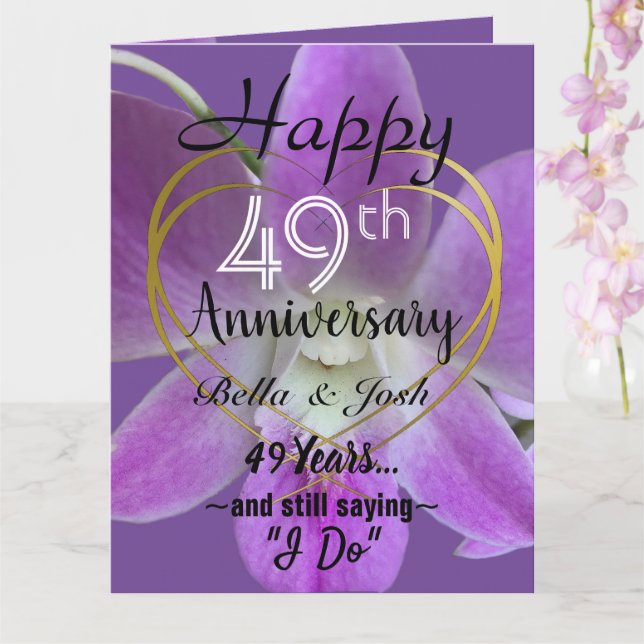 Carte 49th Wedding Anniversary (Orchidée)