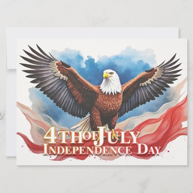 Carte 4 juillet Aigle - Art Patriotique (Devant)