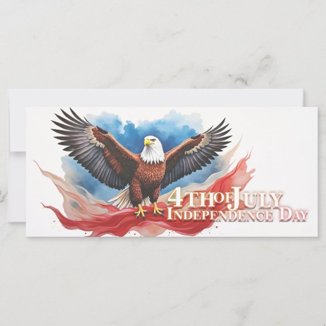 Carte 4 juillet Aigle - Art Patriotique (Devant)