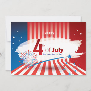 Carte 4 juillet American USA Firework Patriotique Person