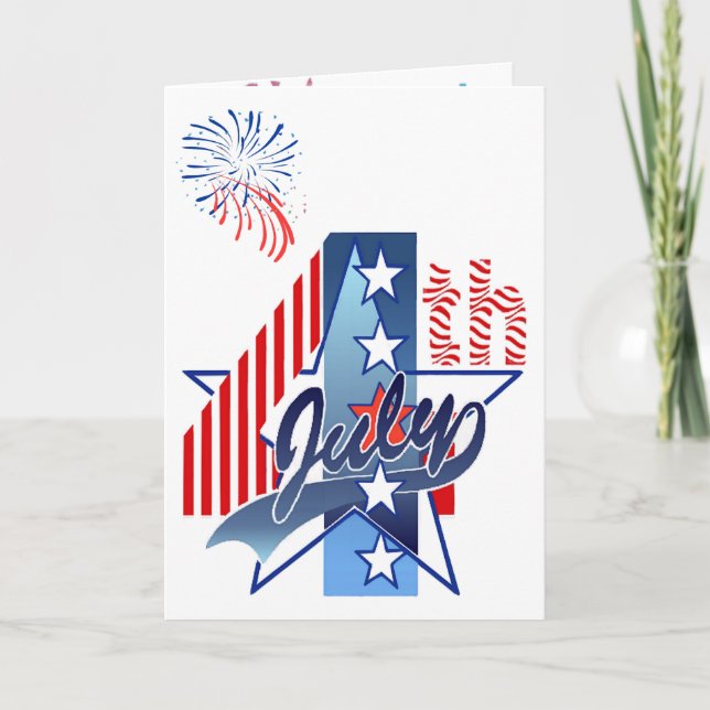 Carte 4 JUILLET ANNIVERSAIRE par SHARON SHARPE (Devant)