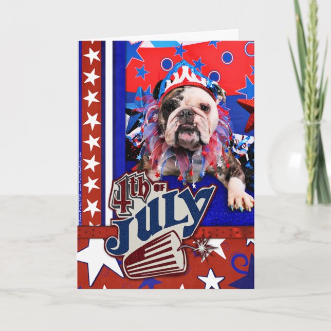 Carte 4 juillet - Bulldog - Delilah (Devant)