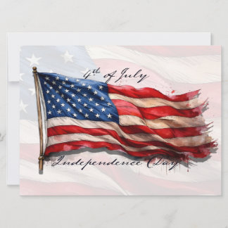 Carte 4 juillet - Célébrer avec le drapeau américain
