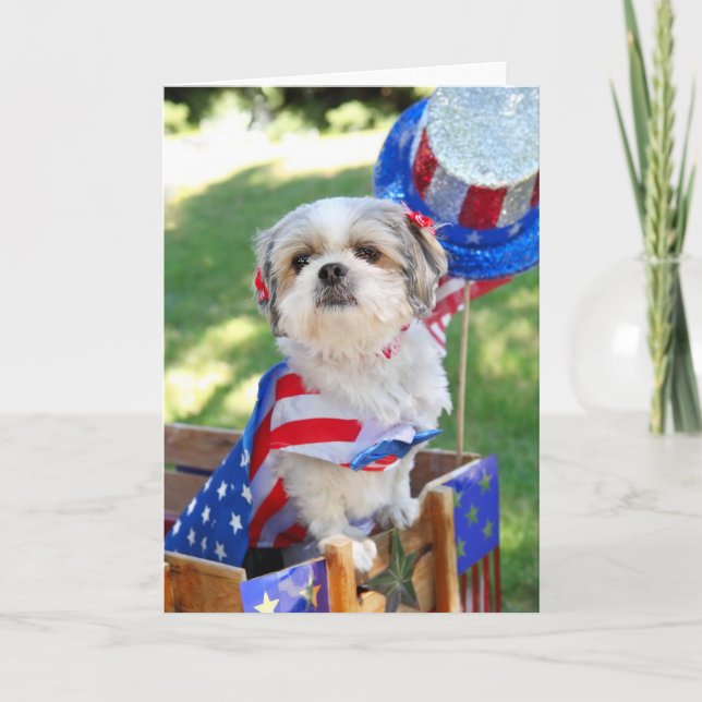 Carte 4 juillet chien (Devant)