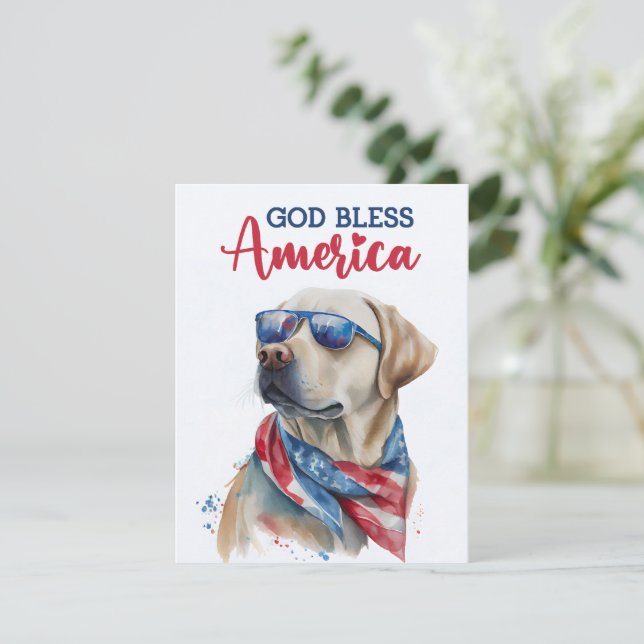Carte 4 juillet de trieur de chiens patriotiques d (Debout devant)