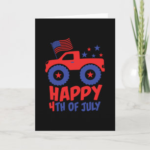Carte 4 juillet États-Unis Kids Monster Truck