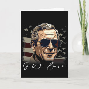 Carte 4 juillet George W. Bush Portrait du président Pat