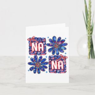 Carte 4 juillet Grand-mère Mimi, coquette patriotique