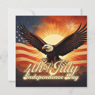 Carte 4 juillet – Hommage majestueux à l'aigle et aux fe