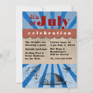 Carte 4 juillet Jour indépendant Barbeque