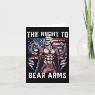 Carte 4 juillet Papa Usa Drapeau 2ème Bear Armoiries Bod