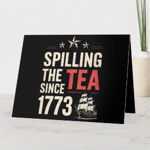 Carte 4 juillet Spilling Le Thé Depuis 1773 Patriotique