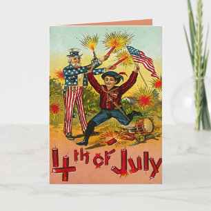 Carte 4 juillet vintage