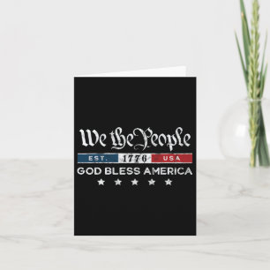 Carte 4 juillet vintage - Nous Le Peuple Usa Dieu Béni