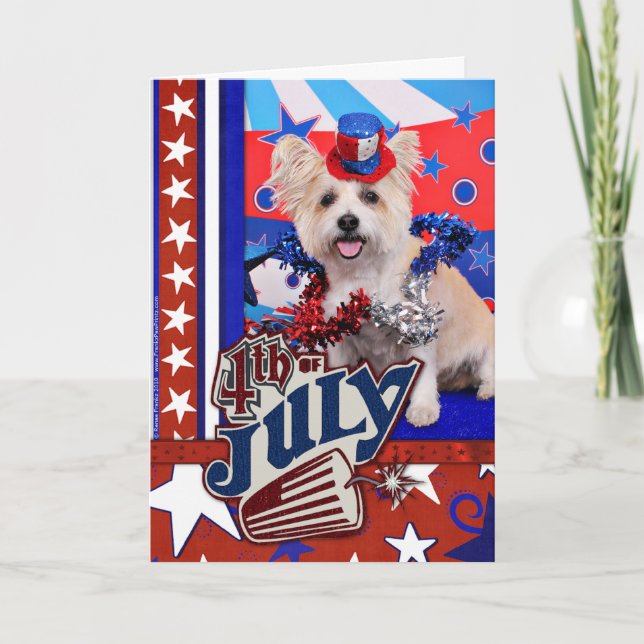 Carte 4 juillet - Westie X - Madame (Devant)