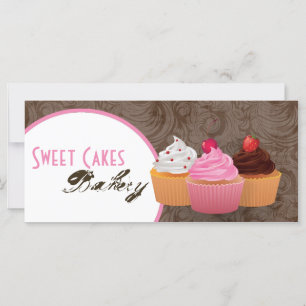 Carte 4"x9" Certificat cadeau Coupe gâteaux boulangerie 