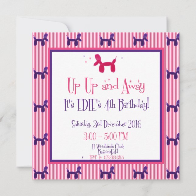 Carte 4e anniversaire d'Edie (Devant)