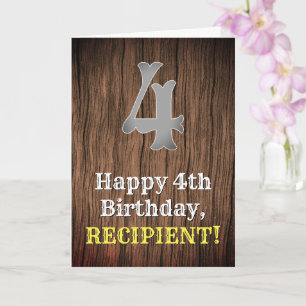 Carte 4e anniversaire : Pays inspiré par l'Ouest Look, N