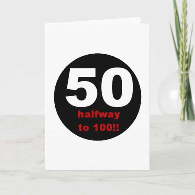 Carte 50 À mi-chemin de 100 (Devant)