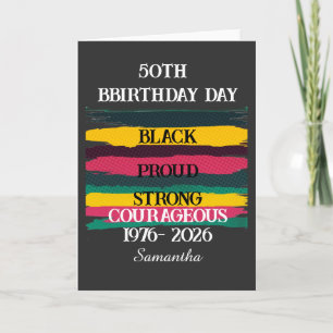 Carte 50 ans anniversaire noir anniversaire étape import