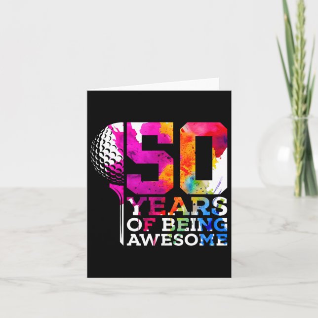 Carte 50 ans d'être magnifique Golf 50e anniversaire (Devant)