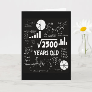 Carte 50 ans Enseignant des mathématiques Anniversaires 