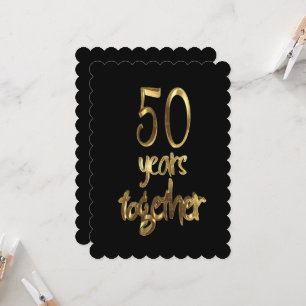 Carte 50 ans ensemble Mariage d'or 50e anniversaire