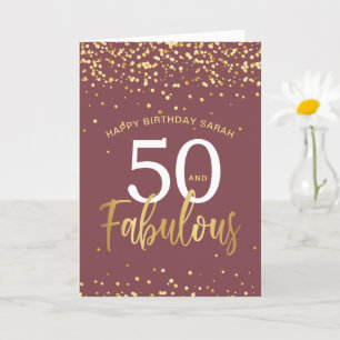 Carte 50 ans et Fabulueux Anniversaire de Style