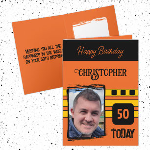 Carte 50 aujourd'hui ajouter la photo pour lui orange ja