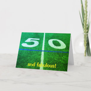 Carte 50 cour ligne de football terrain de sport 50e ann