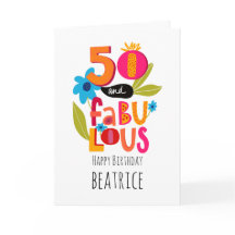 50 et fabuleux 50e anniversaire Whimsical Letterin