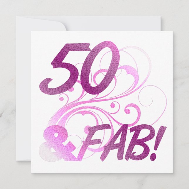 Carte 50 Et Fabuleux Anniversaire (Devant)