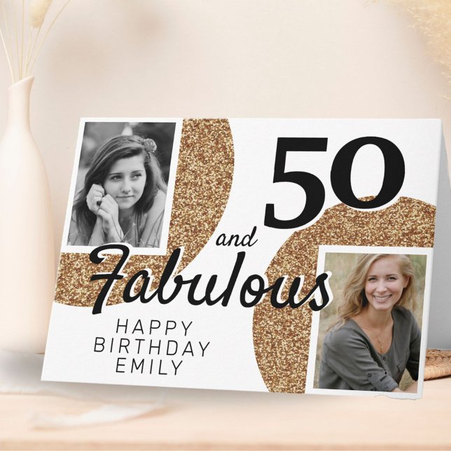 Carte 50 et Fabulous Gold Parties scintillant 2 Photo 50 (Créateur téléchargé)