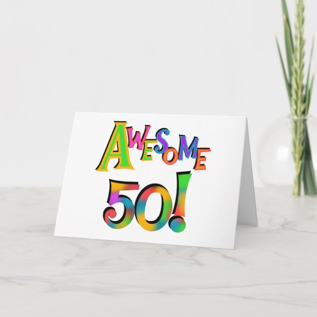 Carte 50 T-shirts et cadeaux impressionnants (Devant)