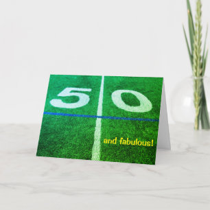 Carte 50 yards de football terrain 50e anniversaire cart