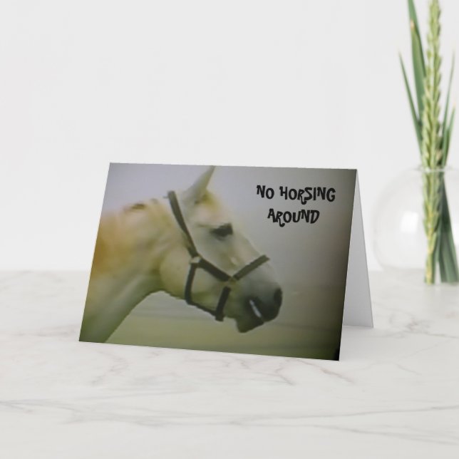 Carte "50e ANNIVERSAIRE" AUCUN CHEVAL AUTOUR (Devant)