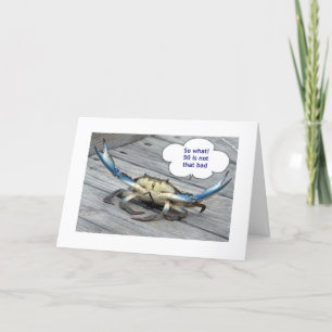 Carte 50e ANNIVERSAIRE AVEC CRABBY CRAB