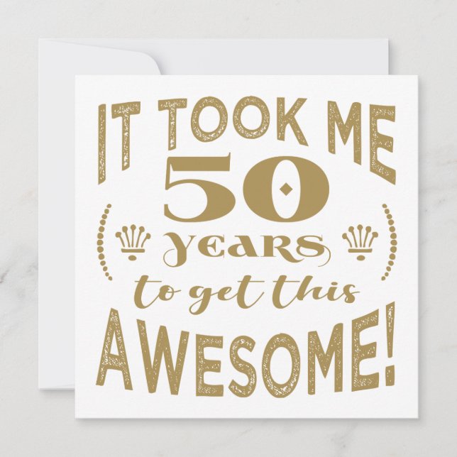 Carte 50e anniversaire Awesome (Devant)