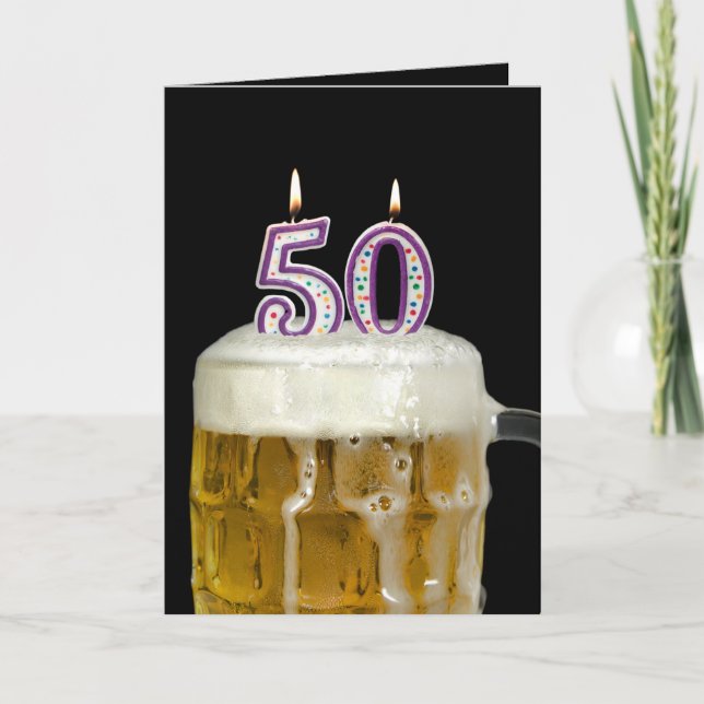 Carte 50e anniversaire Bière (Devant)