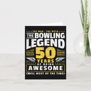 Carte 50e anniversaire Bowling 50 ans Old Bowler