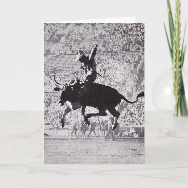 Carte 50e Anniversaire Carte, Rodéo ! (Devant)