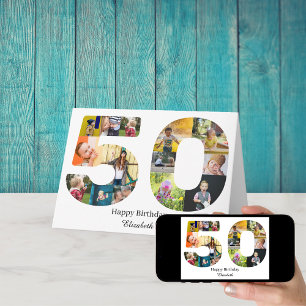 Carte 50e anniversaire Créez votre propre photo personna