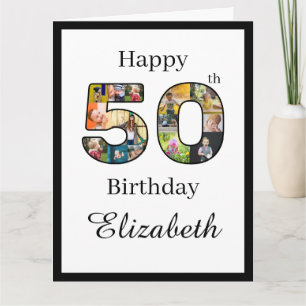 Carte 50e anniversaire Créez votre propre photo personna