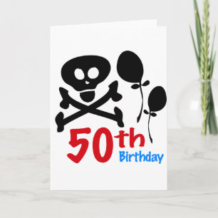 Carte 50e anniversaire Crossbones du crâne