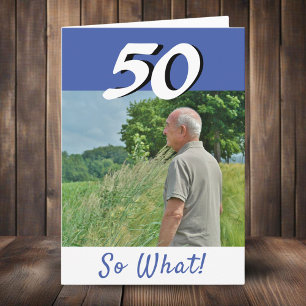 Carte 50e Anniversaire Drôle Photo Personnalisée Positiv