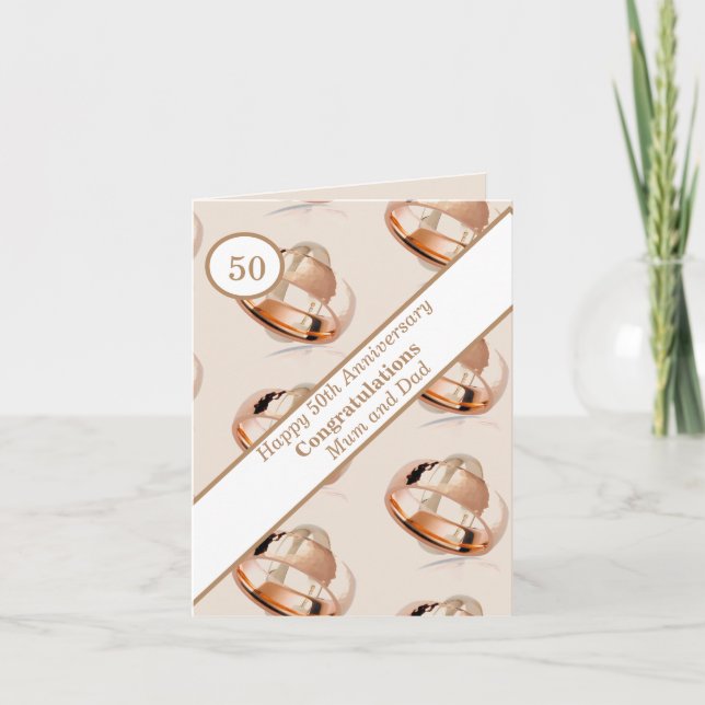 Carte 50e anniversaire du Mariage (Devant)