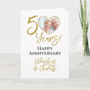 Carte 50e anniversaire du Mariage Photographie cardiaque